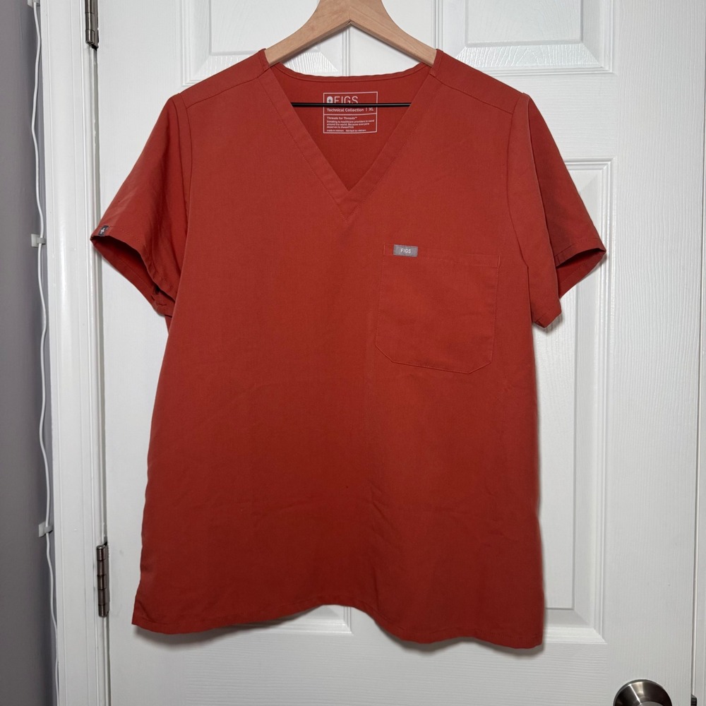 FIGS Scrub Top XL Terracotta PO#2829 Womens Nursing Medical Healthcare